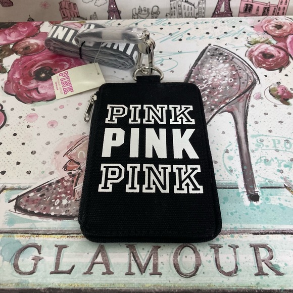 PINK Victoria's Secret Accessories - PINK Victoria’s Secret Lanyard and ID Card Holder
